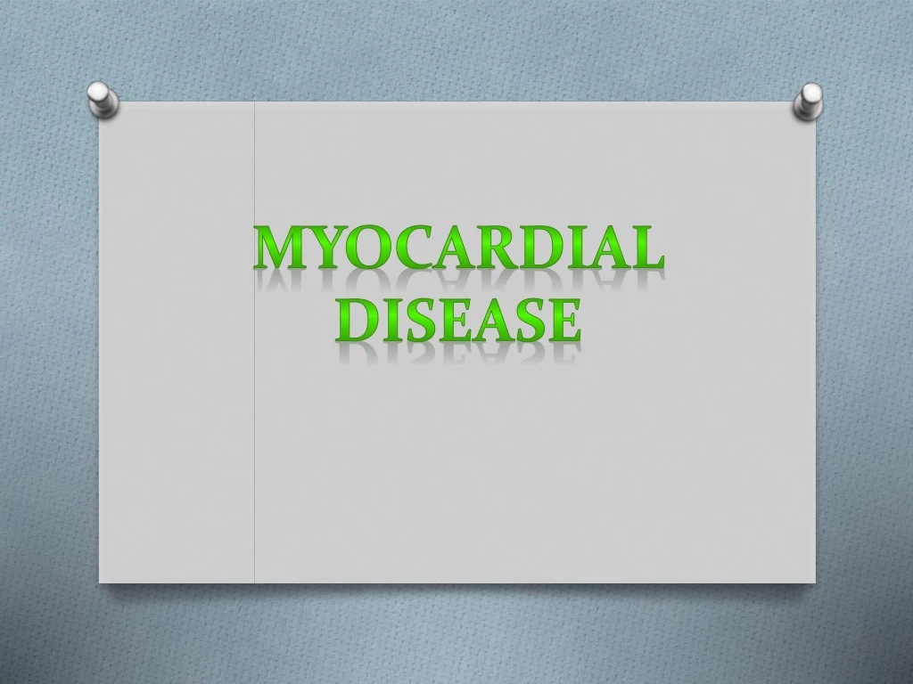 myocardial disease