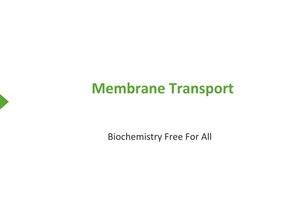 membrane transport