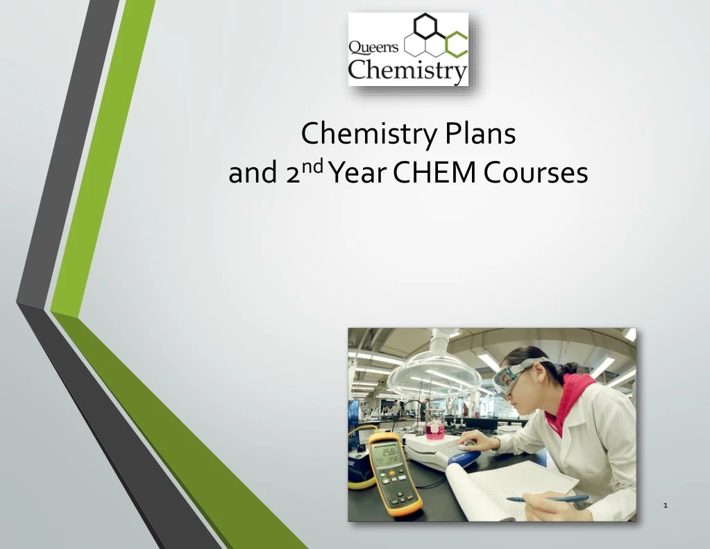 chemistry plans and 2 nd year chem courses