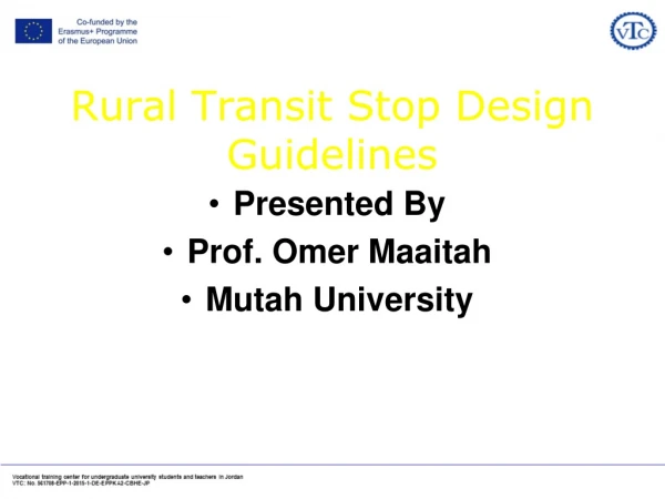 Rural Transit Stop Design Guidelines