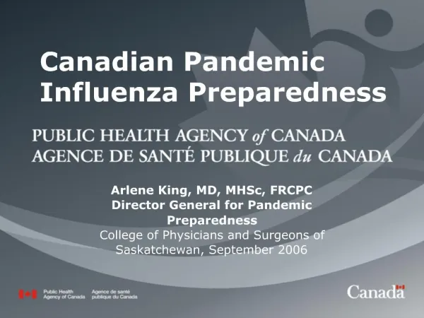 Canadian Pandemic Influenza Preparedness