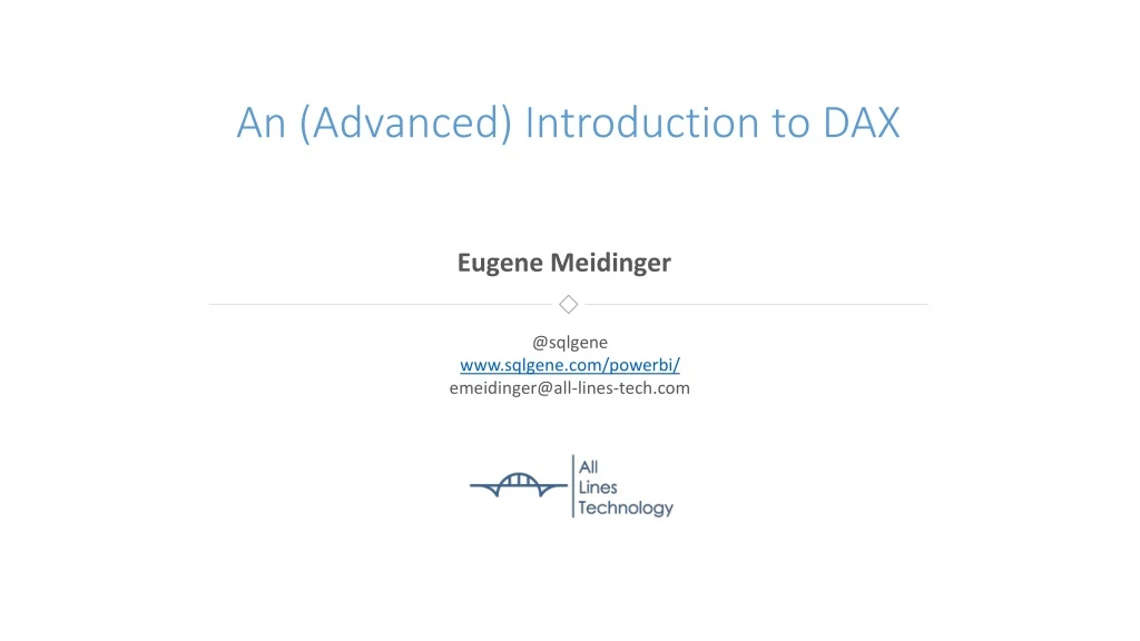 an advanced introduction to dax