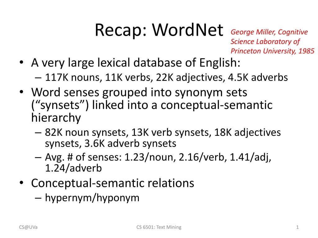 recap wordnet
