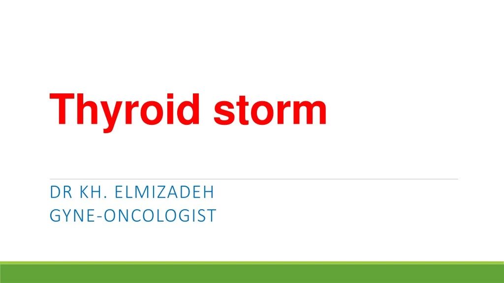 thyroid storm