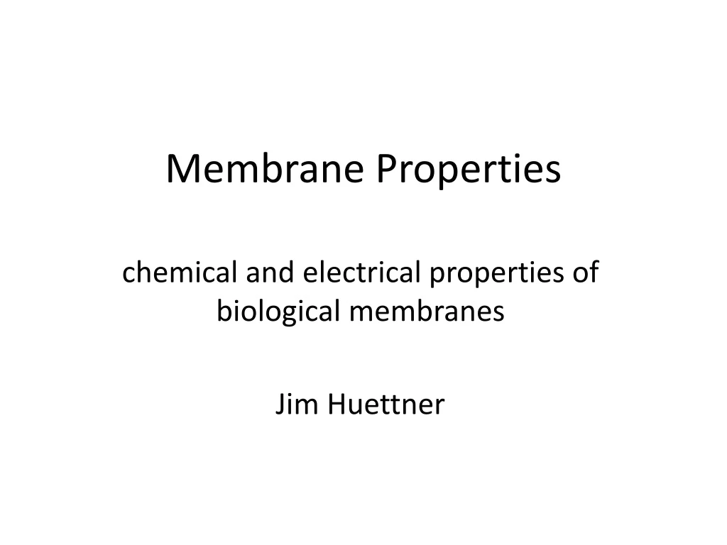 membrane properties