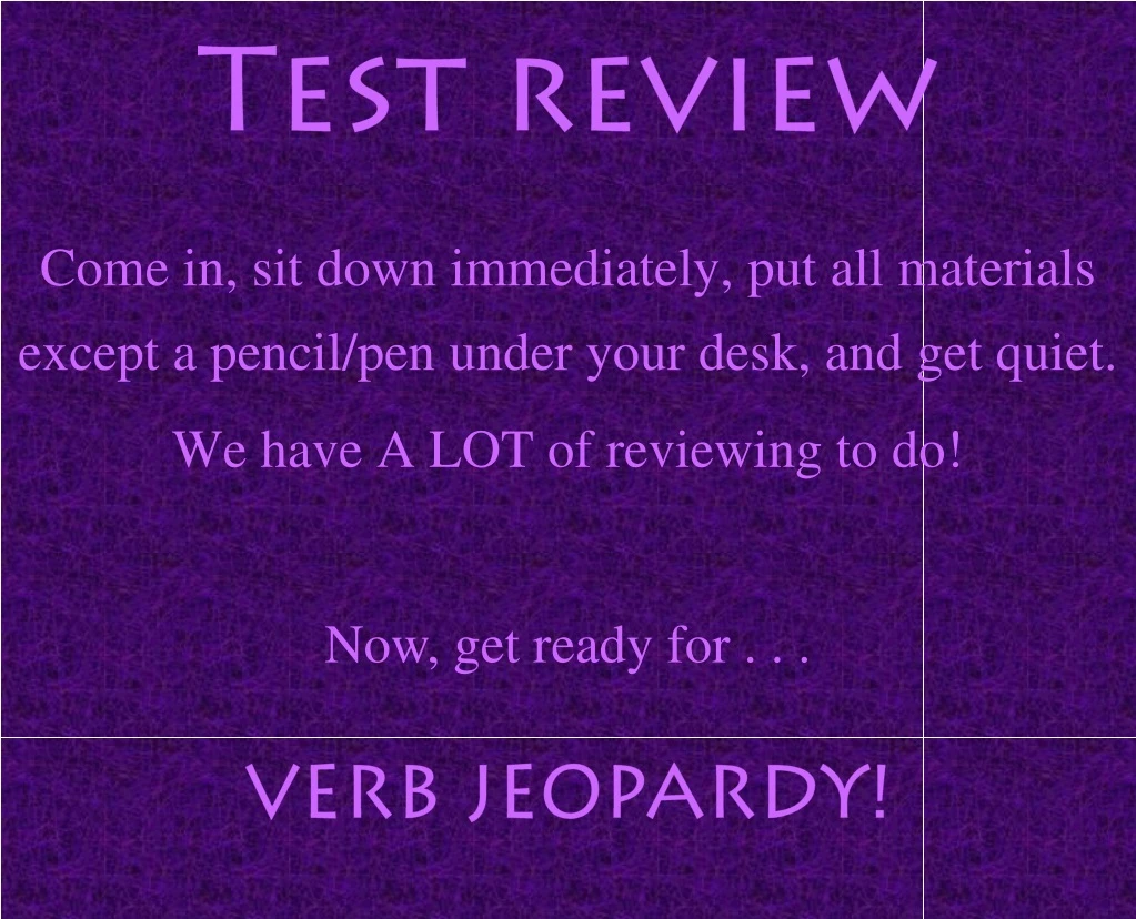 test review