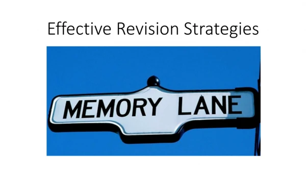 Effective Revision Strategies