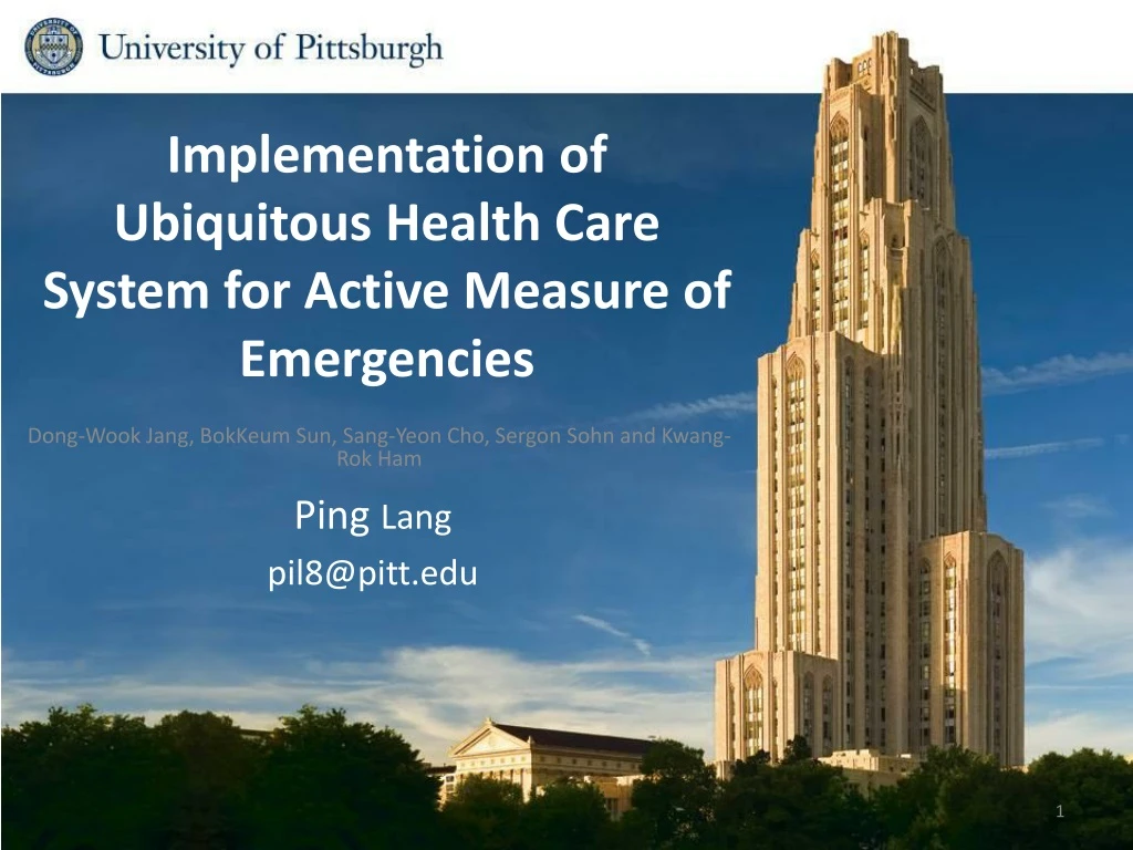 implementation of ubiquitous health care system for active measure of emergencies