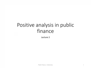 Positive analysis in public finance - slide 1
