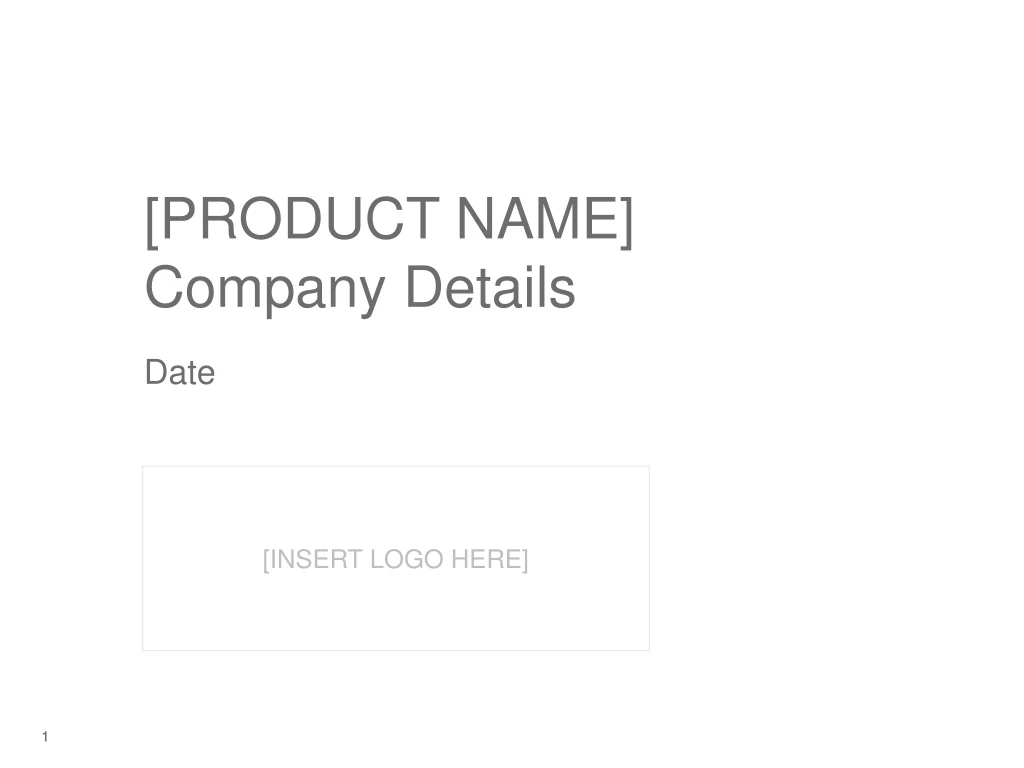 product name company details date