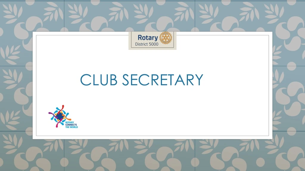 club secretary