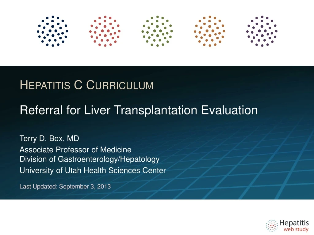 referral for liver transplantation evaluation