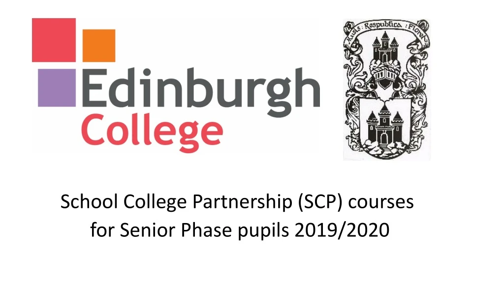 school college partnership scp courses for senior phase pupils 2019 2020