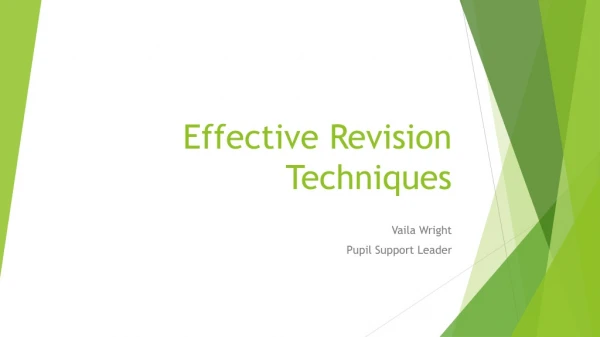 Effective Revision Techniques