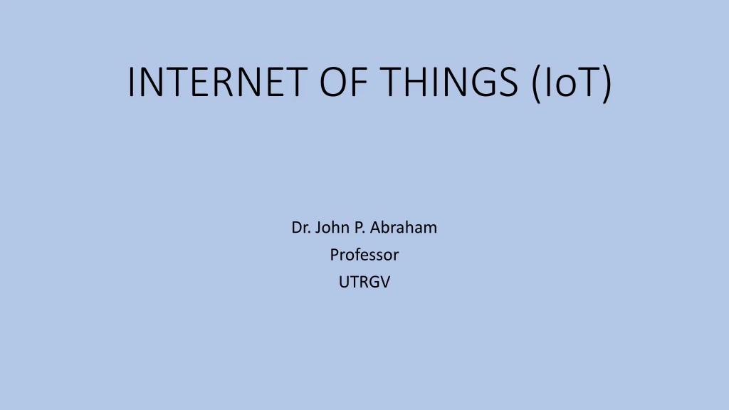internet of things iot