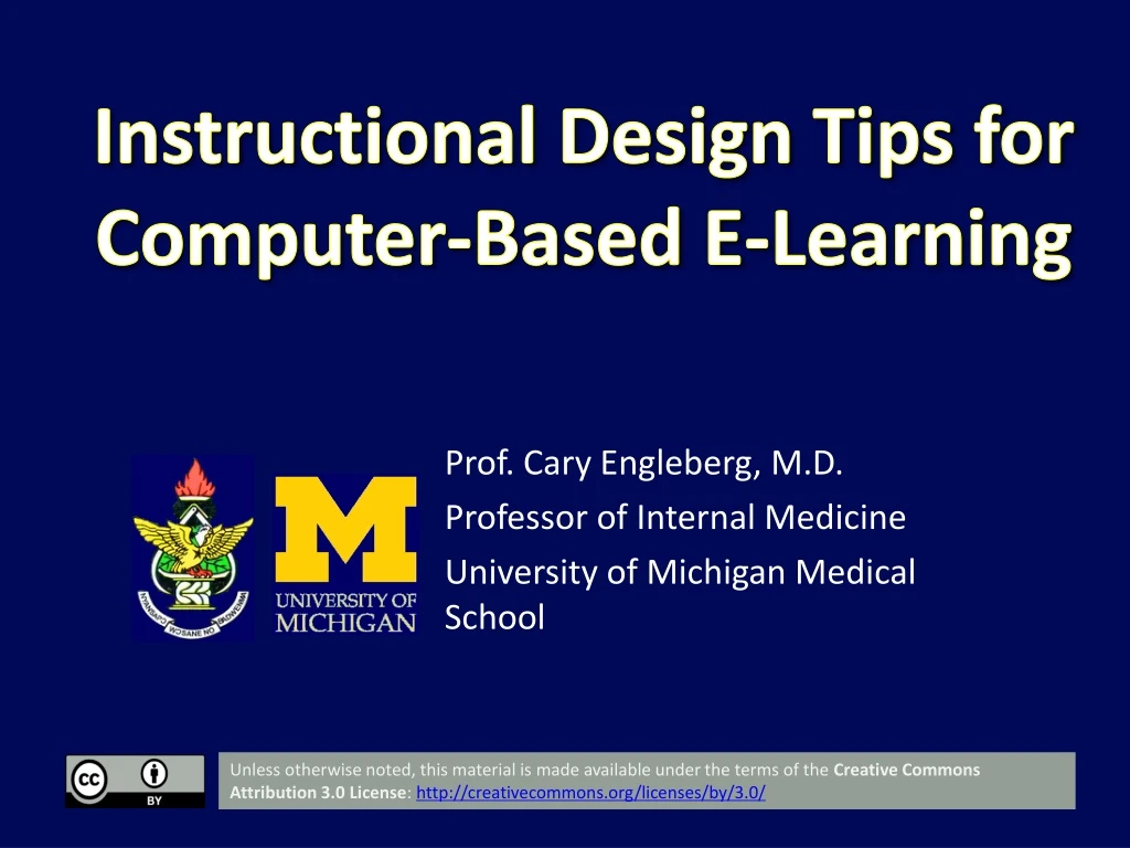 instructional design tips for computer based e learning
