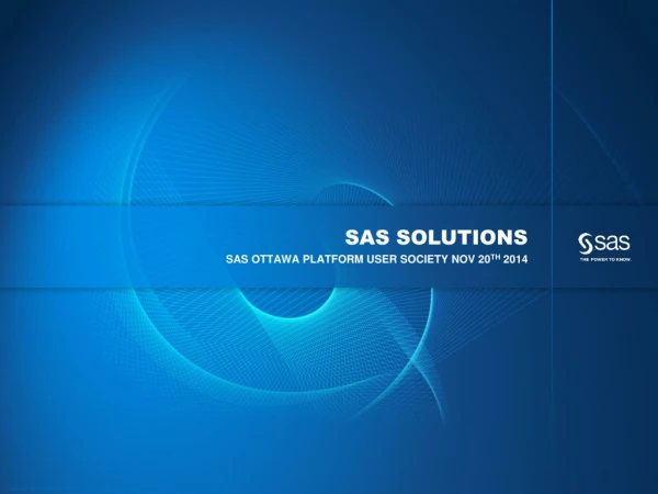 SAS solutions