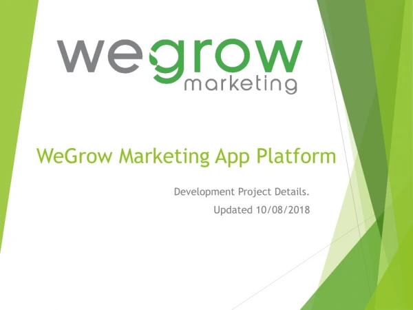 WeGrow Marketing App Platform