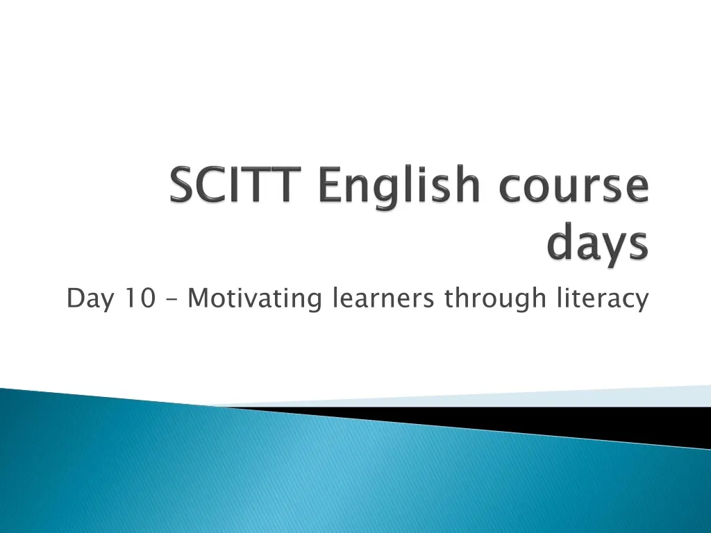scitt english course days