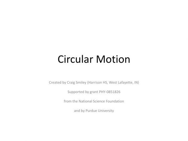 Circular Motion