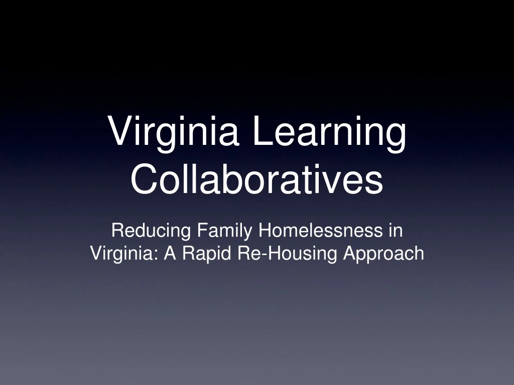 virginia learning collaboratives