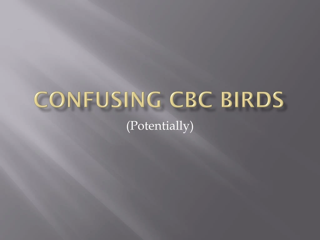 confusing cbc birds