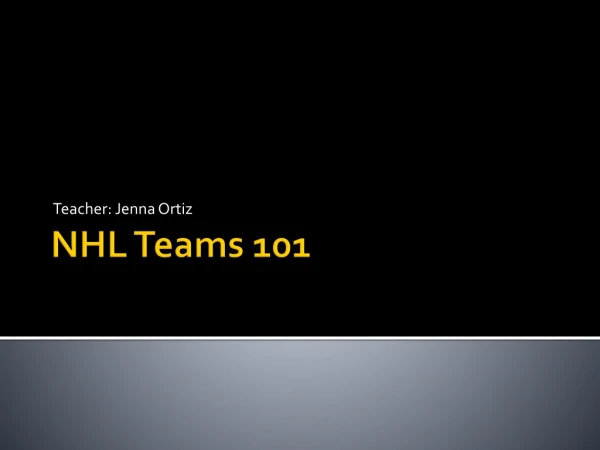 NHL Teams 101