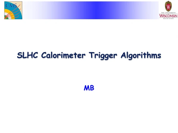 SLHC Calorimeter Trigger Algorithms