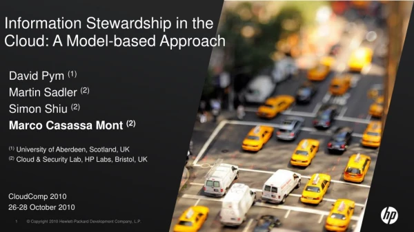 Information Stewardship in the Cloud: A Model-based Approach