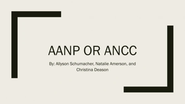 AANP or ANCC