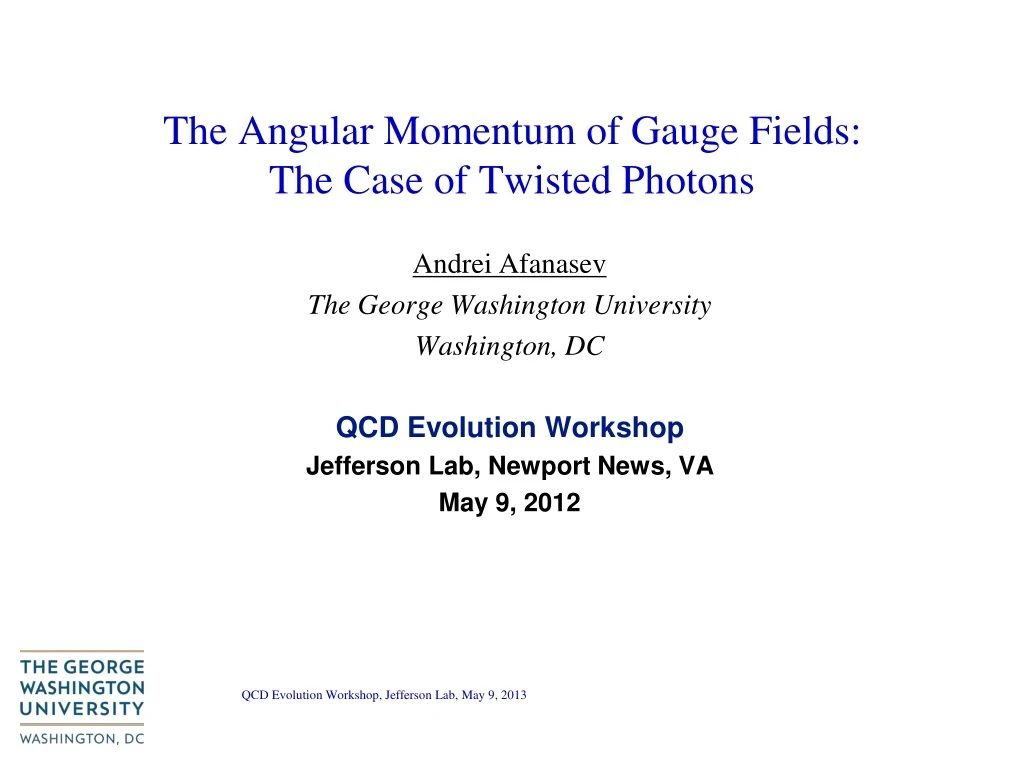 the angular momentum of gauge fields the case of twisted photons