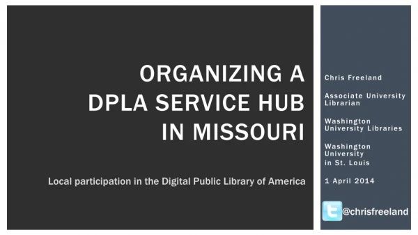 organizing a DPLA Service Hub in Missouri