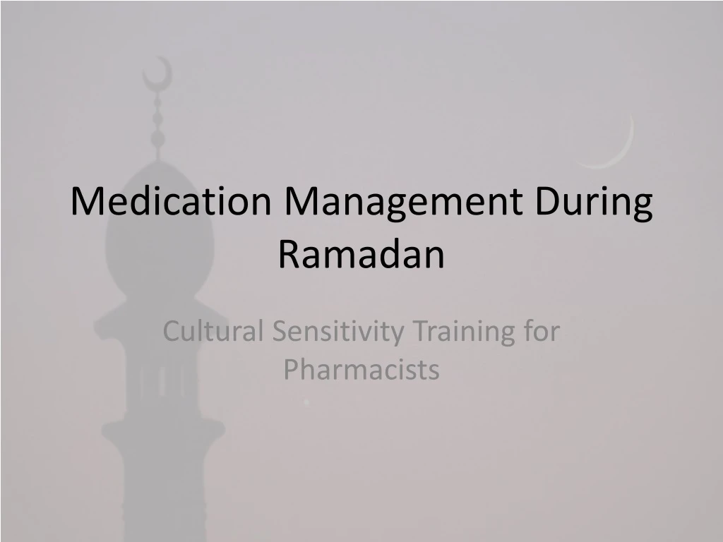 medication management during ramadan