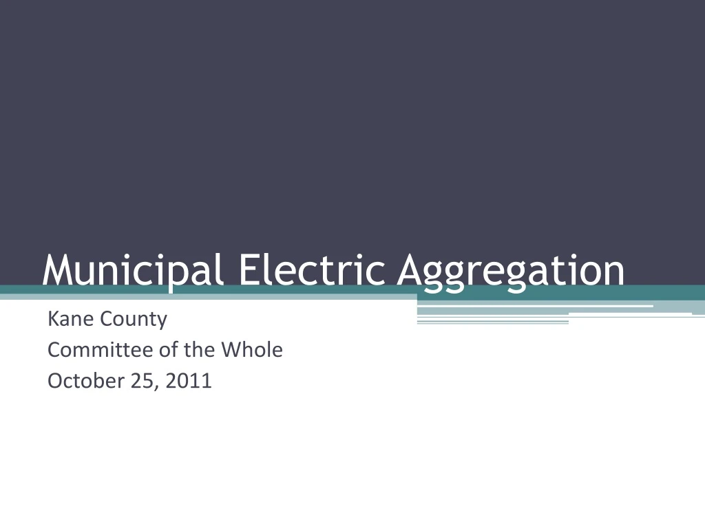 municipal electric aggregation