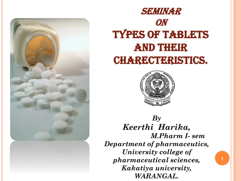 seminar on types of tablets and their