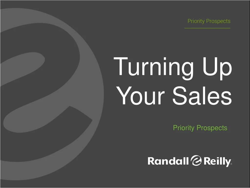turning up your sales
