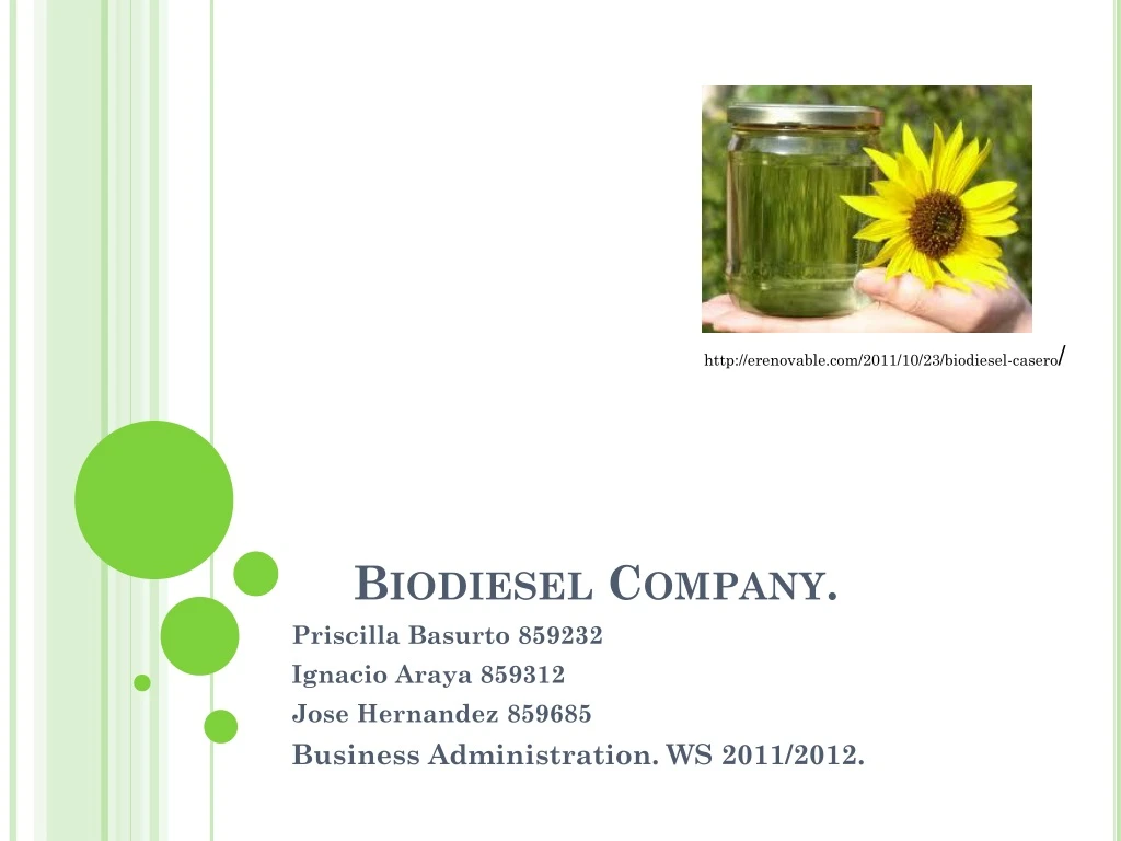 biodiesel company