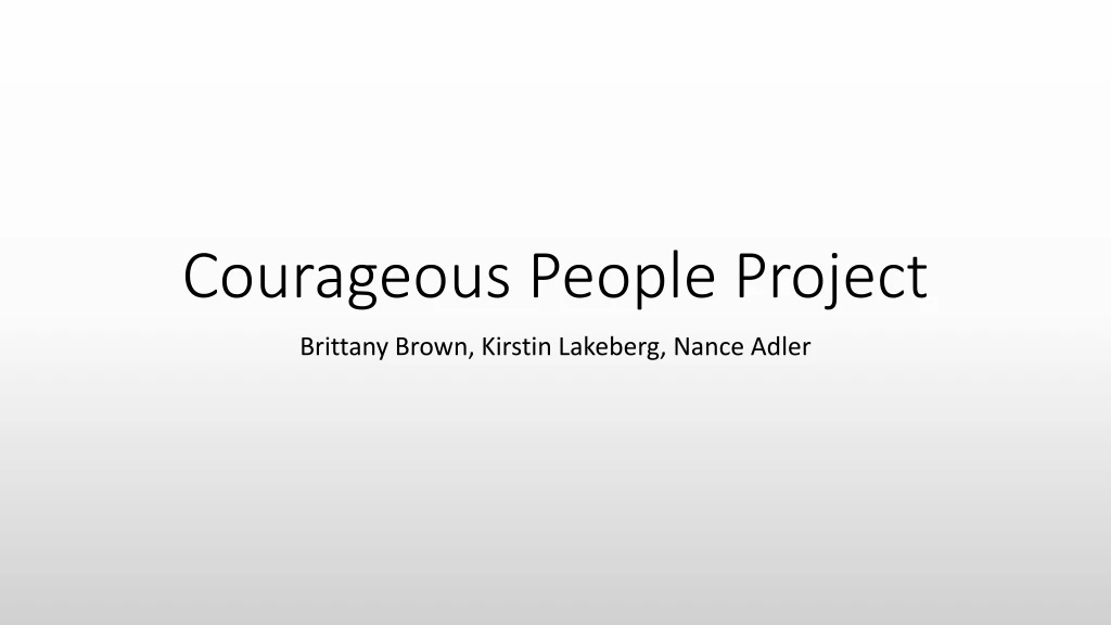 courageous people project