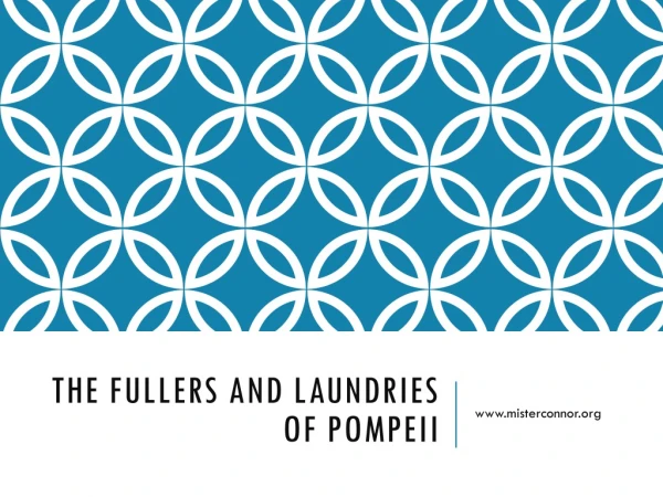 The Fullers and Laundries of Pompeii