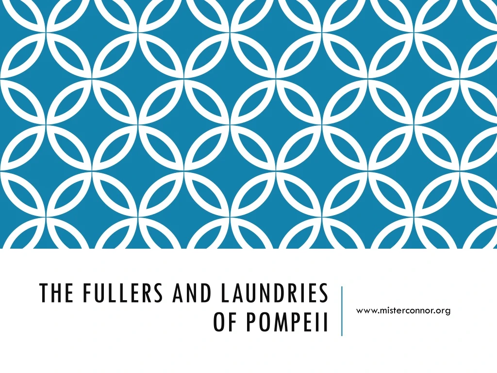 the fullers and laundries of pompeii