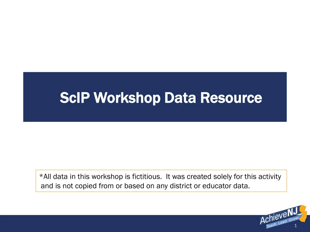 scip workshop data resource