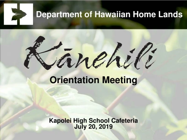 Department of Hawaiian Home Lands