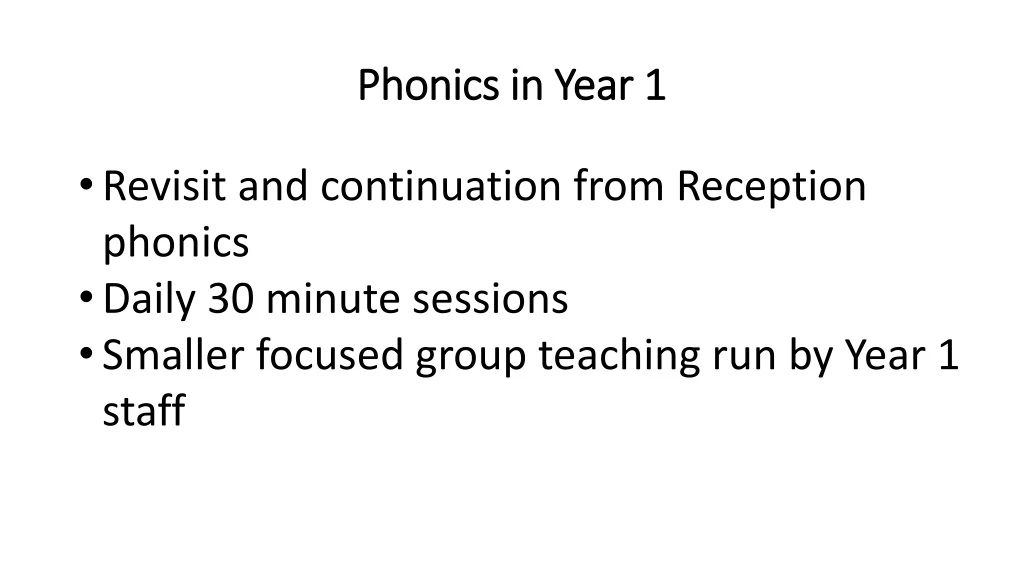 phonics in year 1