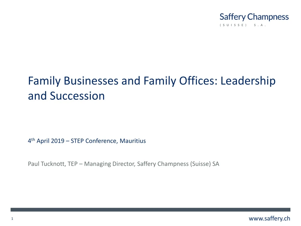 family businesses and family offices leadership and succession