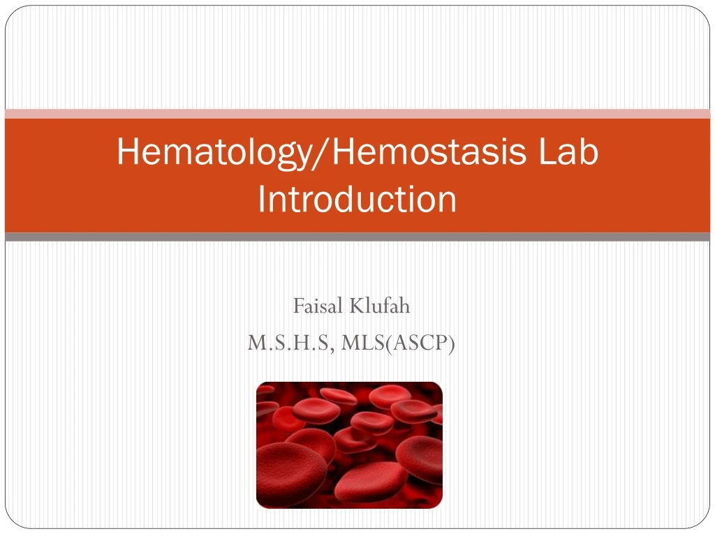 hematology hemostasis lab introduction