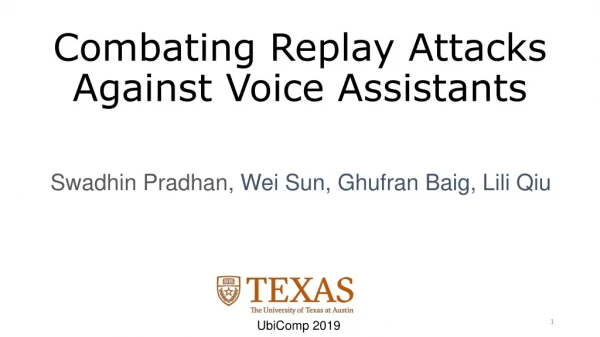 Combating Replay Attacks Against Voice Assistants