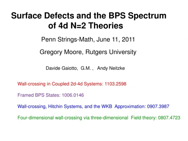 Surface Defects and the BPS Spectrum of 4d N=2 Theories