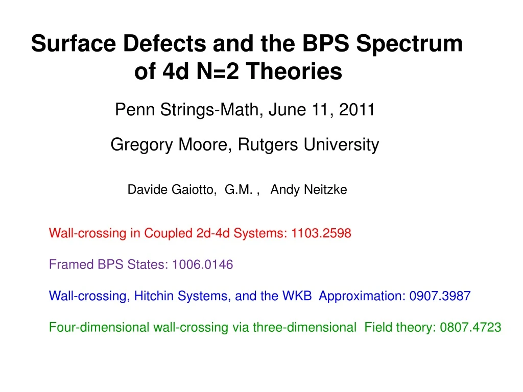 surface defects and the bps spectrum