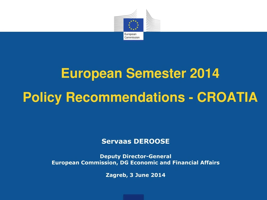 european semester 2014 policy recommendations croatia