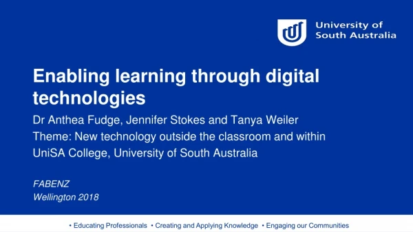 Enabling learning through digital technologies